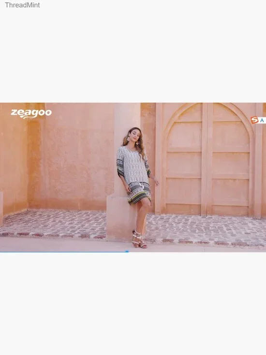 Rayon Boho Floral Mini Dress 3/4 Sleeve Tassel Tie Neck Casual Beach - Picture 7 of 7